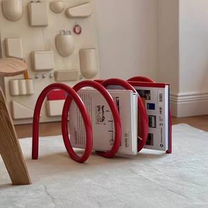 Directamente de fábrica, proveedor de China, forma de resorte decorativa, alambre de Metal, periódico, revistero, estante de exhibición - Product Image 1