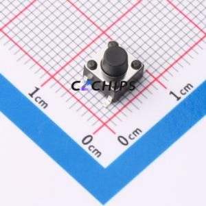 ZX-QC66-6.0TP Tactile Switch SMD-4P,6x6mm Switch Single Pole Single Throw Round Button 2.6N Vertical Mount - Product Image 1