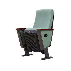 Elegante asiento de teatro comercial Tela duradera Sala de cine Silla pública Auditorio Asiento de iglesia con tabletas traseras - Product Image 6
