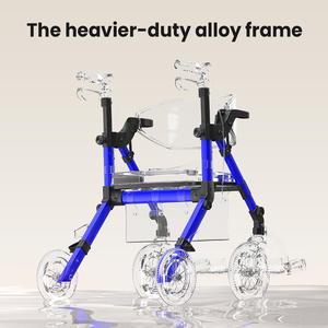 Mateside Andador de acero ajustable profesional con asiento, andador portátil para compras de pacientes, andadores plegables médicos para exteriores - Product Image 4