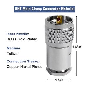 Conector Macho UHF Tipo Tornillo PL259 para Cable LMR400 RG213 - Product Image 2