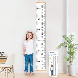 Cinta Métrica para Medir la Altura de los Niños, Huellas de Crecimiento del Bebé, Decoración de Pared, Pegatinas Decorativas para Medir la Altura - Product Image 1