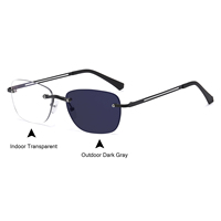 Nouvelles lunettes photochromiques anti-lumière bleue pour femmes et hommes, sans monture, HD UV400, lunettes de soleil