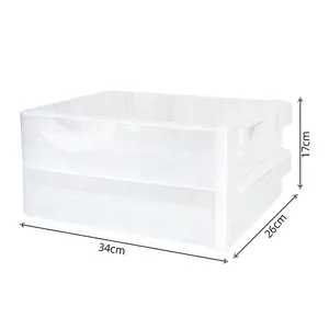 Gloway Plastic 2 Schichten Küche Eier schublade 60 Gitter Stapelbare Eierhalter Tablett Ei Organizer Aufbewahrung behälter für Kühlschrank