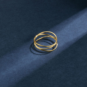 Anillo de acero inoxidable para hombre y mujer, joyería de tres capas, envolvente, apilable, Simple, ilimitado, envío rápido - Product Image 3
