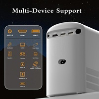 Mini Proyector WiFi 6 Portátil con Enfoque Automático y Corrección Trapezoidal, Compatible con Películas 4K a 720P, 180° °   Mini Proyector Giratorio para Duplicación de Pantalla de Smartphone