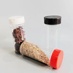 ชุดภาชนะเครื่องเทศพลาสติก8oz 240ml พร้อมฝาเชคเกอร์สำหรับบรรจุภัณฑ์เกลือพริกไทยแพ็ค154 - Product Image 1