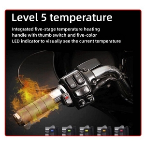 Guidon chauffant électrique pour moto Harley BMW <span class=keywords><strong>Suzuki</strong></span> Kawasaki Yamaha Honda Apulia Srmax - Product Image 6
