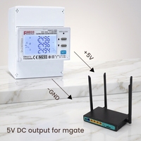 Compteur d'énergie bidirectionnel triphasé approuvé MID Fineco EM4373 avec affichage numérique, analyseur de qualité d'énergie photovoltaïque à bobine de Rogowski, RS485