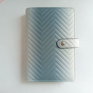 Nuovo stile minimalista portatile A6 trapuntato in pelle PU organizzatore personalizzato <span class=keywords><strong>buste</strong></span> in contanti basso MOQ Budget Planner Kawaii Budget Binder - Product Image 4