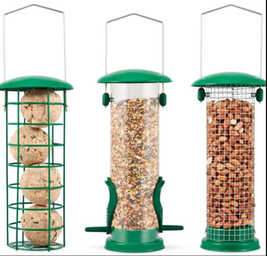 Mangeoires d'oiseaux sauvages suspendues Stations d'alimentation en maille, Mangeoire à oiseaux en métal pour jardin, Mangeoire à oiseaux suspendue Set Seed Penut Fatball - Product Image 6