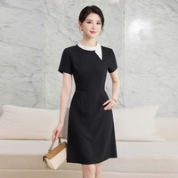 Robe de tailleur à manches courtes pour femme, idéale pour les bijouteries, salons de beauté, hôtels, réception, tenue de travail