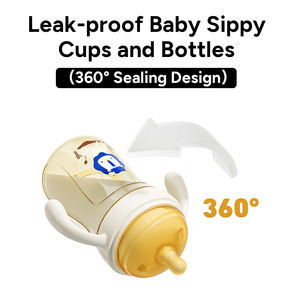 Vente en gros de gobelets d'apprentissage <span class=keywords><strong>pour</strong></span> bébés personnalisés ODM OEM, en PPSU, anti-flatulence, avec tétine en silicone, <span class=keywords><strong>biberon</strong></span> <span class=keywords><strong>pour</strong></span> bébé - Product Image 1