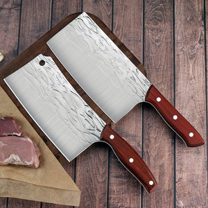 Longquan kitchen <b>knife</b> with hammered texture, cleaver, slicer, household <b>bone</b> cleaver, Yangjiang stainless steel <b>bone</b> cleaver. - Product Image 4
