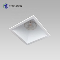 TN080S1 Aro Downlight Gu10 Fixations Support Module carré Fix Embedded LED Die-casting Alu DOWNLIGHT Cadre de montage encastré