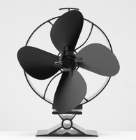 Chauffage d'extérieur hivernal écologique pour poêle à granulés Ventilateur à granulés pour cheminée à 4 pales alimentées par la chaleur EcoFan