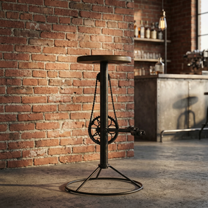Industrial & <b>Vintage</b> Iron Metal Bar <b>Stool</b> with Durable Eco-Friendly Design for Home Bar Kitchen Hotel Use - Product Image 3