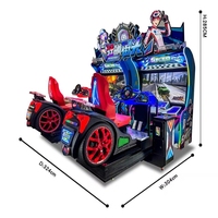 Machine de jeu de course de motos à deux joueurs avec environnement urbain virtuel pour les parcs d'attractions pour enfants