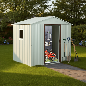 Casetta da giardino in metallo 8ft x 4ft con finestra per riporre attrezzi - Product Image 2