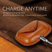 Estuche de Cuero de Alta Calidad para Auriculares Apple Airpods Pro 2 3, Funda Protectora de Cuero, Anti-Caídas, Resistente a Impactos
