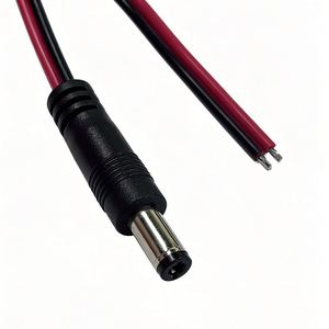 12V 24V DC4017 Erkek Fişli Güç Kablosu Jack - LED Aydınlatma CCTV için Çıplak Telli 22AWG 30cm - Product Image 1