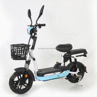 Vélo électrique Leshuai Little Prince à 3 vitesses, cadre en acier, roues de 14 pouces, moteur à moyeu arrière, freins à disque, batterie au plomb-acide, autonomie de 60 km