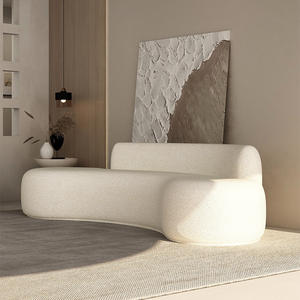 Sofá de Diseño Curvo Moderno, Relleno de Espuma Semicircular, Muebles de Sala de Estar de Estilo Nórdico - Product Image 2