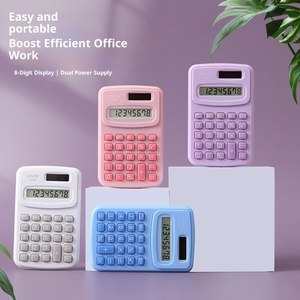 Mini Calculadora Electrónica de Plástico con Energía Solar, Linda y Simple, con Pantalla Científica de 8 Dígitos para Estudiantes, Calculadora Portátil - Product Image 3