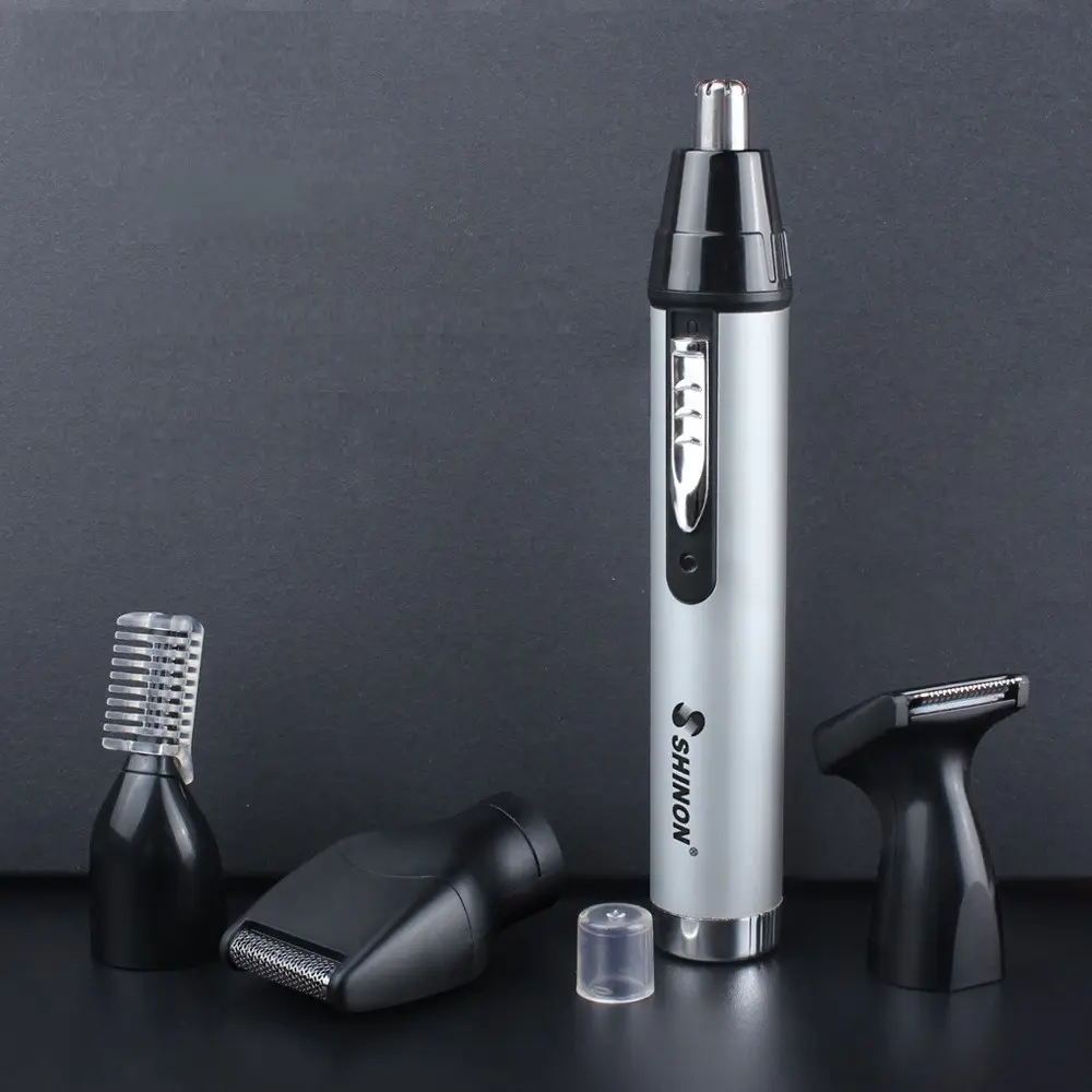 Ear Nose Hair Trimmer Mini Portable USB Rechargeable 4 in 1 Battery Plastic Eu Plug Free Spare Parts Nose Trimmer for Men