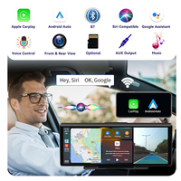 10.26 pouces voiture stéréo écran tactile double caméra 1080P WiFi GPS enregistreur vidéo Dash Cam sans fil CarPlay Android Auto
