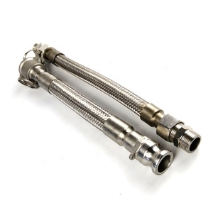 Tuyau métallique tressé <span class=keywords><strong>sur</strong></span> <span class=keywords><strong>mesure</strong></span> en acier inoxydable 304 GB, diamètre 25 mm, tube <span class=keywords><strong>flexible</strong></span> de 15 mm, style à bride, traitement de pliage par soudure spirale - Product Image 5