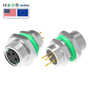 M8 Thông tư cảm biến không thấm nước một mã 3 pin PCB nữ ổ cắm phía trước gắn chặt Bảng điều khiển gắn kết nối M10 * 0.75 - Product Image 6