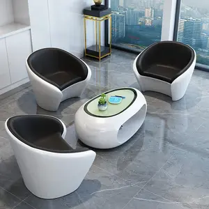 Sofá de recepción brillante para salón de belleza BSF11, conjunto de sofás de oficina modernos duraderos, muebles para hornear, sofá de cuero con pintura