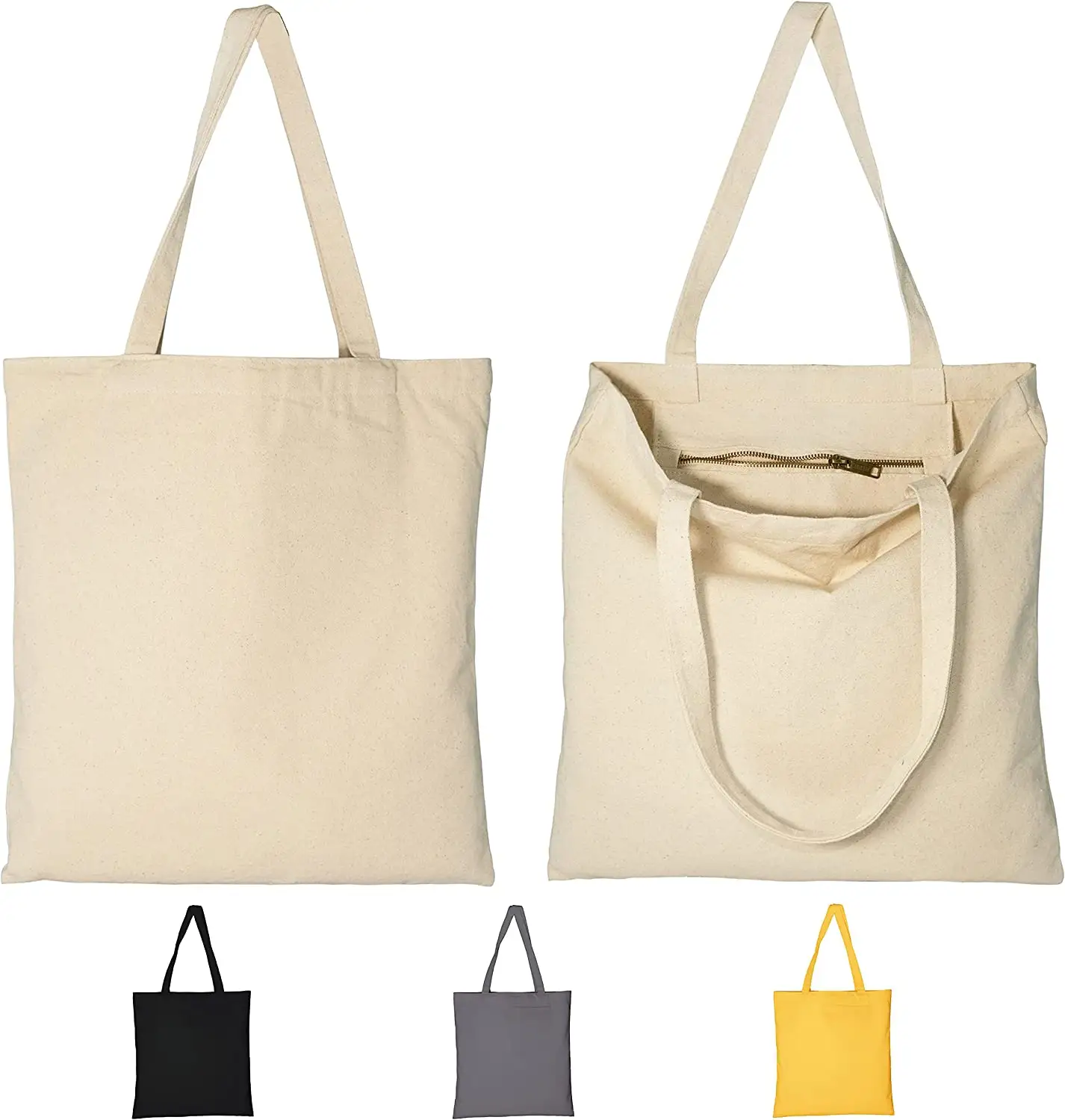 حقيبة تسوق ترويجية بطبعة DIY مخصصة للبقالة 100% قطن حقيبة هدايا حقيبة حمل قماشية قاسية للاستخدام المتكرر مزودة بجيب