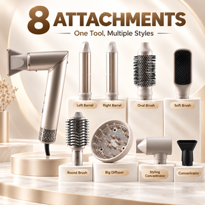 Secador de Pelo Plegable 8 en 1 con Motor BLDC, 4 Velocidades, Mango Plegable y Cepillos Térmicos para el Cabello, <span class=keywords><strong>Precio</strong></span> de Fábrica - Product Image 1