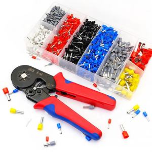 1200PCS 23-7AWG HSC8 6-4A Self Adjustable <b>Cable</b> Wire Crimper <b>Crimping</b> Tool <b>Plier</b> Set Cord End Bootlace <b>Ferrules</b> Terminals Kit - Product Image 4