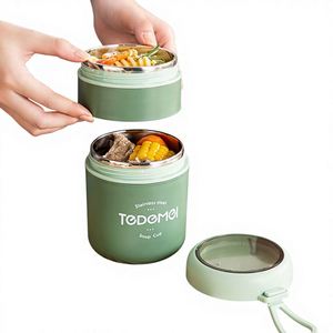 710Ml Stainless Steel Double-Walled Insulated Soup <b>Cup</b> Portable Lunch Box for Work <b>Large</b> Capacity Sealed Soup Jar - Product Image 2