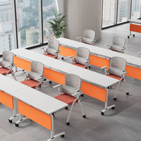 Table et chaise d'étude ergonomiques pliables modernes pour étudiants et salles de réunion - Produit en gros