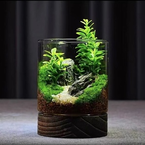 Vase à fleurs en verre cylindrique <span class=keywords><strong>de</strong></span> Base en bois artistique <span class=keywords><strong>de</strong></span> Style rustique classique pour cheminée chambre cuisine <span class=keywords><strong>salon</strong></span> centres <span class=keywords><strong>de</strong></span> <span class=keywords><strong>table</strong></span> - Product Image 6