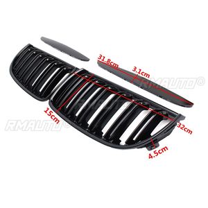 Ensemble de 4 grilles de calandre avant double lamelles style « kidney » pour BMW E90 E91 2005-2008/BMW Série 5 F10 2009-2016 E39 G30 G38 F11 E36 - Product Image 6