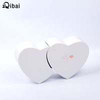 Caja de Regalo en Forma de Corazón de Color Sólido Qibai, Caja de Dulces para Boda con Doble Cubierta Transparente de PVC, Jabón de Flores para el Día de San Valentín