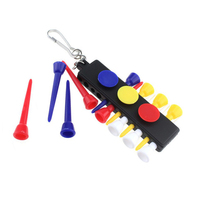 Ensemble de tees de golf avec clip de fixation, fournitures et accessoires de golf, support de tee de golf - Caoutchouc et plastique