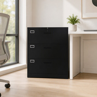 Armoire de classement moderne commerciale à 2, 3 ou 4 tiroirs format A4 en acier laminé à froid avec serrure à clé, montage facile pour usage de bureau