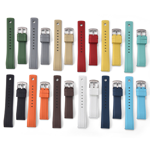 JUELONG Summit FKM Gummi armbänder mit Schnell verschluss Uhren armbänder Slide Keeper Armband Wasserdicht 20mm 22mm - Product Image 3