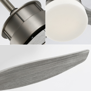 Quạt Trần LED Lưỡi Gỗ Cứng 52 Inch Kiểu Bắc Âu Công Nghiệp Yên Tĩnh Quạt Trần Gỗ Điều Khiển Từ Xa Quạt Chiếu Sáng - Product Image 5