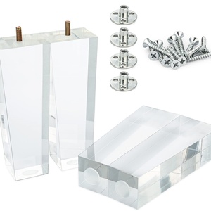 Hot Sale Custom Clear Transparent Acrylic Furniture Legs for Living Room Apartment Dining Hotel Use Modern Design Customizable - Product Image 2