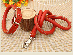 <b>Pet</b> Dog Leather <b>Collar</b> <b>Leash</b> Home Dog Walking <b>Leash</b> Set <b>Pet</b> PU <b>Collar</b> <b>Leash</b> Fashionable Simple Impact Resistant Durable - Product Image 3