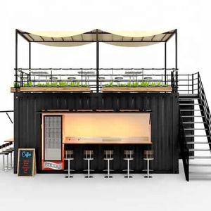 Conteneurs maritimes préfabriqués modernes de 20 pieds pour cafés, kiosques de restauration rapide, cafés-conteneurs, boulangeries, maisons de campagne - Product Image 2