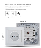 Europa 2P socket sin la tierra ruso hembra 10A 250V