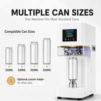 Máquina Selladora Automática de Latas de Escritorio para Leche, Té, Café, Jugo, Cerveza, Selladora de Latas de Aluminio y PET para Bebidas, Sin Rotación